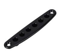 Generic Electric Bass Guitar String Thru Body Plate Long Service Life Replacement Accessories, Zinc Alloy Guitar Parts for Learners (Gold, Silver, Black) for Music Practice (Black)