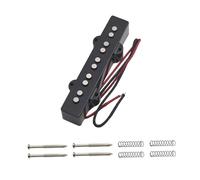Generic Electric Bass Pickup Single Five String Tuner Preamp Accessory for Clear Sound Easy Mounting Suitable for L, black, Bridge