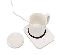 Generic Electric Beverage Warmer with Temperature Memory Function and Auto Shut Off 8 Hours for Desk Use with Ceramic Cup (White)