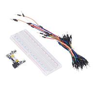 Generic Electric Breadboard Kit Essential Accessories for Beginner Prototyping 830 Tie Points with Power Supply Jumper Cables White for Projects