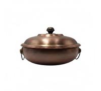 Generic Electric Cooking Vessel Divided Hot Pot Set Pure Copper Construction Reinforced One Piece Boil Even Warmth Two Compartment Broth, 26 2-3 People, Style to 5