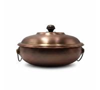 Generic Electric Cooking Vessel Divided Hot Pot Set Pure Copper Construction Reinforced One Piece Boil Even Warmth Two Compartment Broth, 30 3-5 People, Style to 3