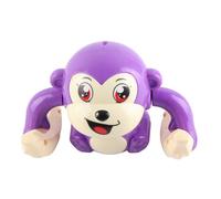 Generic Electric Flipping Monkey Toy with Light and Music, Sensory Developmental Tumbling Crawling Monkey Baby Toy for Kids, ABS Material (Purple)