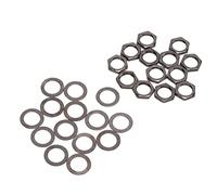 Generic Electric Guitar Bass Jack Socket Nuts Washers Set, M9 Thread with Pitch of 0.75mm, Easy to Replace and Install, Perfect for Guitarists and Bassists (Gunmetal Grey)