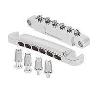 Generic Electric Guitar Bridge Zinc Alloy 12 String Silver Set for Anti Rust Service Life, for Guitarists and Musicians, Silver