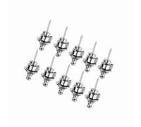 Generic Electric Guitar Strap Locks 10pcs Metal Antiskid Durable Accessory for Musicians Lightweight Easy to Use (Silver)