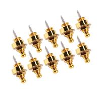Generic Electric Guitar Strap Locks 10pcs Metal Antiskid Durable Accessory for Musicians Lightweight Easy to Use (Gold)
