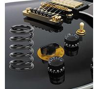 Generic Electric Guitar Tremolo Bridge Spring Durable Tension Spring for Series Bass Guitar Improving Tune Stability for Musicians Metal Silver 1.22" Length (Black)