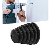Generic Electric Hammer Drill Dust Cover 3Pcs Rubber Flexible Durable for 6mm-16mm Bits, Wear Resistant and Lightweight, for Electric Hammer and Drill Use, White & Black (Black)