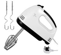 Generic Electric Hand Mixer 7 Modes, 120W 220V 50HZ, Stainless Steel & White, 4 Accessories, Compact & Lightweight