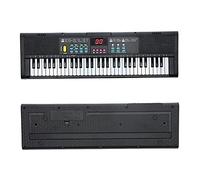 Generic Electric Kids Piano Instrument 61 Keys with 16 Tones 6 Rhythms Multifunctional Children's Keyboard Teaching Sound Effect Control for 3-8 Years Old Black