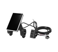 Generic Electric LCD Display Meter, ABS PVC Screen Panel for Electric Bike Scooter with 31.8mm 22.2mm Mounting Holes