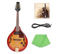 Generic Electric Mandolin Adjustable A Style Mandolin with 8 Strings Spruce Top Rosewood Fingerboard Volume and Tone Control for Practice Recording Folk Bluegrass Players
