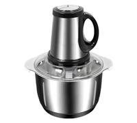 Generic Electric Mini Meat Grinder, 400W Food Processor Chopper, 5L Stainless Steel Bowl, 3 Speed Control, Black, with 5 Blade Blades, for Meat, Vegetable, Fruit