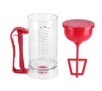 Generic Electric Pancake Batter Mixer Dispenser Blender Automatic Hand Held Dough Mixer with Push Handle & Transparent Cup for Baking Pancakes Waffles Muffins