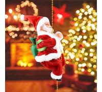 Generic Electric Santa Claus Climbing Toy with Music, Universal Climbing Santa Claus Ladder, Multifunctional Christmas Santa Plush Toy for Kids