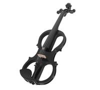 Generic Electric Violin Kit Lightweight Professional 4/4 Silent Violin for Students Ages 10 and Up Solid Wood (Black)