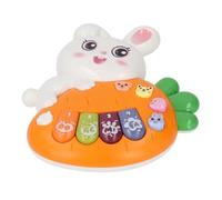 Generic Electronic Cartoon Toy Organs, Light Effects Charming Animal Shape Funny Sounds Elastic Buttons Piano Piano Keyboard Toy Battery Fed Home (Orange)