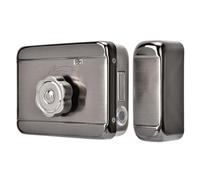 Generic Electronic Door Lock Silver Intelligent Dual Head Lock System with Remote Control for Home Use