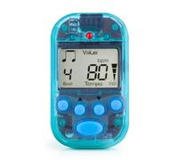 Generic Electronic Metronome Digital Metronome Rhythm Tempo Keeper Practice Tool With Headphone suitable for instrument training private practice daily rehearsals music classrooms, Transparent Blue