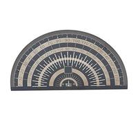 Generic Electroplated Black Stainless Steel Protractor Ruler 0-180° Measurement Accuracy 1°, Practical Life Drawing Circles, Measuring Angles, Marking