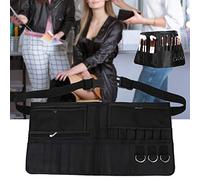 Generic Elegant and Functional Brush Waist Bag with 8 Slots to Store Your Brush Collection, Zipper Design for Convenience, Suitable for Travel or Daily Use, Satin Material in Unfolding Size 18.5x9.3in