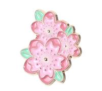 Generic Elegant Cherry Blossom Brooch Pin for Women Cute Floral Clothes Accessory Badge for Weddings Parties Proms Random Style Japanese Cartoon Design
