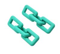 Generic Elegant Colorful Dangle Earrings for Ladies Retro French Earrings for Women Men Couple, Silver Needle Accessories for Party, Shopping, Dating, 2x6.5cm 1 Pair (green)