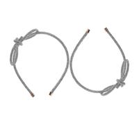 Generic Elegant Rhinestone Bowknot Headband for Women with Sparkling Effect and Versatile Use, Thin Silver Hairband for Skincare Routine and Makeup Sessions