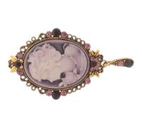 Generic Elegant Victorian Alloy Vintage Pins Women's Brooches Pins Featuring Lady Portrait Design for Prom Jewelry and Party Garments Decoration, Does Not Hurt the Clothes