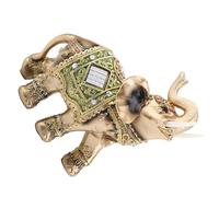 Generic Elephant Figure, Durability Elephant Statue, for the House of the Coffee Office Hotel (Green L Size)