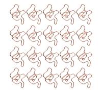 Generic Elephant Shaped Rose Gold Paper Clips for Cute Paper Classification, Light and Portable Office Clips for Document Organization, 20pcs Shaped for Office and Home Use
