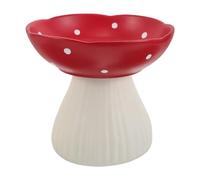 Generic Elevated Ceramic Pet Bowl: Cute Raised Cat Food Bowl for Whisker Neck Fatigue Relief Raised Pet Dish Anti Vomit Kitten Dish for Indoor Cats Puppies