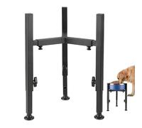 Generic Elevated Dog Bowl Stand - Adjustable Width & Height, Non-slip, Versatile Compatibility for Medium Dogs