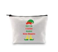 Generic Elf Movie Lover Gift Funny Quotes Cosmetic Bag Don't Be A Cotton Headed Ninny Muggins Makeup Bag Buddy Elf Gift