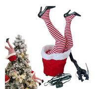 Generic Elfs Legs Christmas Decorations, Animated Kicking Elfs Legs For Christmas Tree, Red