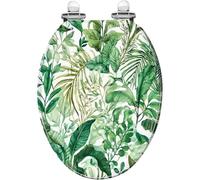 Generic Elongated Toilet Seat with Quiet Close Hinges for Bathroom | Easy to clean surface, quiet close prevents slamming, decorative design matches various bathroom styles