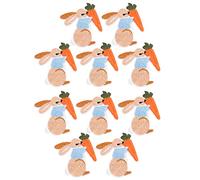 Generic Embroidered Patches, Fun Bunny Design, 10pcs for Easter DIY Crafting, Polyester Fabric, 6 X 5.5cm