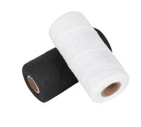 Generic Embroidery Machine Thread Warp Yarn for Weaving 8/4 Thread for Carpets and Blankets 250 Meters for Weaving Machine Black+White 2Pcs