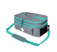 Generic Emergency First Aid Bag Drug Carry Case Gifts Mini Medicine Storage Bag Home Medical Kits for Travel Office Workplace Camping, grey