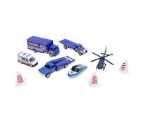 Generic Emergency Playset Fire Car Toy Set, Realistic Alloy Fire Engine with Airplane and Boat, Fun for Indoor and Outdoor, 6pcs (Blue)
