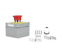 Generic Emergency Stop Button Box IP66 1 Button Control Operation Box for Outdoor 80x75x60mm (80 * 75 * 60)