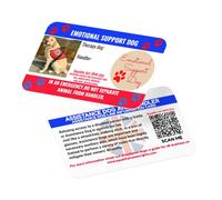 Generic Emotional Support Dog ID Card with Lanyard and Card Holder
