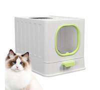 Generic Enclosed Cat Litter Boxes, Covered Litter Box - Transparent Enclosed Litter Box with Lid, Front Entry and Outlet,Drawer Type, Anti Splash and Pet Supplies