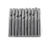 Generic End Mills, 10pcs Tungsten Carbide Spiral Single Flute Milling Cutter CNC Router Bits 4mm Shank with 42mm Overall Length End Mill Bits for Many Milling Machines