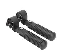 Generic Engine Guard Footpegs, Motorcycle Footrest High Strength Durable Foldable for Motorcycle for 1In Engine Crash Bar Guard (Black)