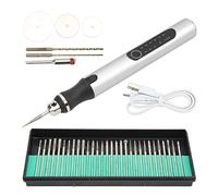 Generic Engraving Pen Portable Wireless Tool for Metal Etching and Lettering Projects, Durable Metal Construction (Silver)