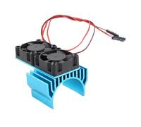 Generic ESC Cooling Fan and Motor Dual Fan Set High Efficiency Design for RC Vehicles Slash 4x4 Rustler 4x4 Stampede Hoss Aluminum Plastic 2 Units (Blue)