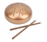 Generic Ethereal Steel Tongue Drum with Panda Design for Music Enthusiasts Handpan Bag for Mini Ethereal Drum Players and Performers, Carbon Steel Material (Gold)