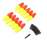 Generic EVA Clip On Fishing Floats for Easy Casting in Lakes and Rivers 10pcs Red Yellow 4.9x1.6cm